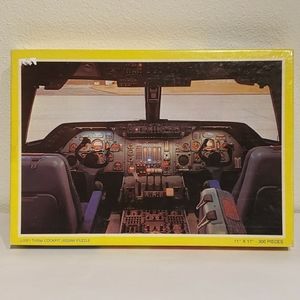300 piece jigsaw puzzle Jumbo Jet Cockpit L-1011 Lockheed vintage 1974
